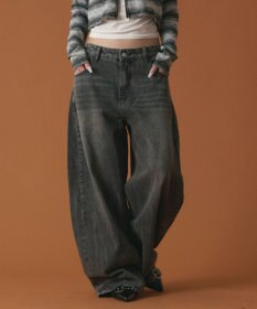 WEGO ラインストーンbackロゴデニム