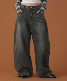 WEGO ラインストーンbackロゴデニム