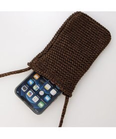 UNBILLION カシュカシュ cachecache / メタリックニットスマホショルダーバッグ
