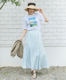 自由区 S 【洗える】テンセルリネン スカート