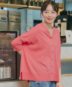 Tiaclasse L 軽やかニットドルマンカーディガン