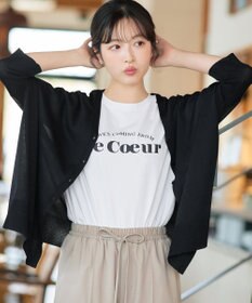 Tiaclasse L 軽やかニットドルマンカーディガン