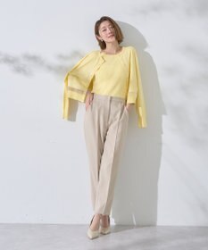 YECCA VECCA 袖釦7分袖リブニット