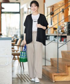 Tiaclasse L 軽やかニットドルマンカーディガン