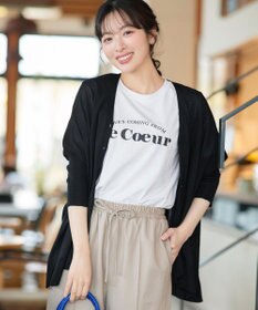 Tiaclasse L 軽やかニットドルマンカーディガン