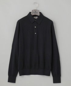 GOTAIRIKU オリジナル設計【洗える/チクチクしにくい/ピリングしにくい】イタリア糸 ハイゲージ  ニットポロ_WOOL100%