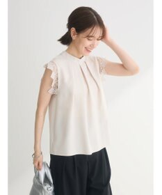 Green Parks ・ＥＬＥＮＣＡＲＥ　ＤＵＥ　リネンライクレースブラウス