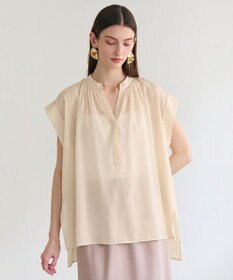 BEIGE， BAC / コットンシアー ギャザーブラウス