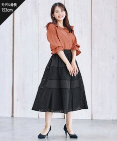 Tiaclasse L 【洗える】フレアカラーブラウス