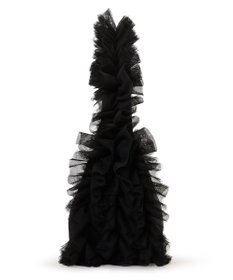 LeSportsac RUFFLE ZIP HOBO/ブラックレースラッフル