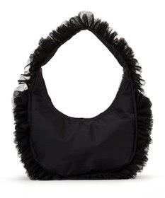 LeSportsac RUFFLE ZIP HOBO/ブラックレースラッフル