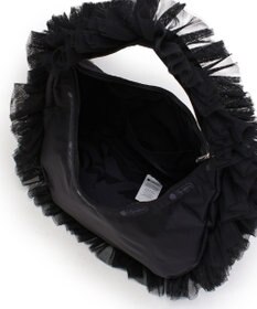 LeSportsac RUFFLE ZIP HOBO/ブラックレースラッフル