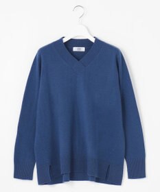 J.PRESS LADIES L 【洗える】CASHMERE BLEND Vネック プルオーバーニット