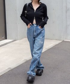 WEGO Wジップコンパクトニットカーデ