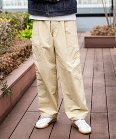 WHITE MAILS 【ユニセックス/軽量】COTTON PAPER  POPLIN DRAWSTRING ミリタリーパンツ