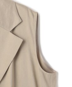 BEIGE， MICA /  リネンブレンドベルト付きジレ