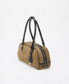 TOPKAPI 【TREASURE TOPKAPI】スエード エナメルコンビ ワイド ボストンバッグ チャーム付き