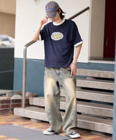 WEGO 【ユニセックス着用ITEM/MLサイズ展開】コンパクトフィットグラフィックリンガーT（SS）