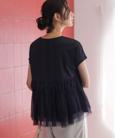 組曲 L 【先行予約】GIZAコットンチュールコンビ カットソー