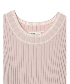 earth music&ecology ノースリーブラインニットプルオーバー