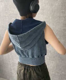 WEGO ヴィンテージウォッシュWジップN／Sパーカー