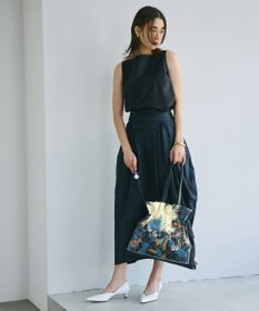 TOPKAPI 【TREASURE TOPKAPI】マイルドサテン スカーフ柄 巾着 トート バッグ