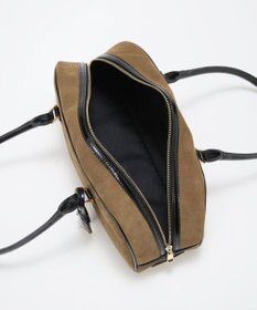 TOPKAPI 【TREASURE TOPKAPI】スエード エナメルコンビ ワイド ボストンバッグ チャーム付き