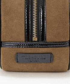 TOPKAPI 【TREASURE TOPKAPI】スエード エナメルコンビ ワイド ボストンバッグ チャーム付き