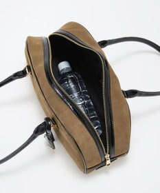 TOPKAPI 【TREASURE TOPKAPI】スエード エナメルコンビ ワイド ボストンバッグ チャーム付き