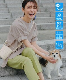 Tiaclasse 【UVケア・接触冷感】“あまラク” ボリュームパフスリーブカットソーチュニック