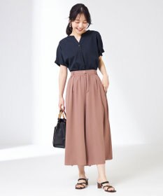 ANY SIS S シルケットストライプ スキッパー カットソー