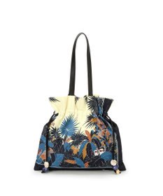 TOPKAPI 【TREASURE TOPKAPI】マイルドサテン スカーフ柄 巾着 トート バッグ