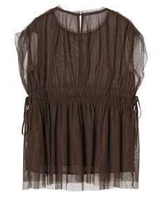 YECCA VECCA チュールギャザーブラウス