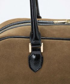 TOPKAPI 【TREASURE TOPKAPI】スエード エナメルコンビ ワイド ボストンバッグ チャーム付き