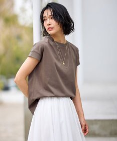 ANY ニットリブフレンチスリーブプルオーバー