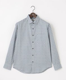 JOSEPH ABBOUD 【柔らか】ファインパターンプリント シャツ サックスブルー系5