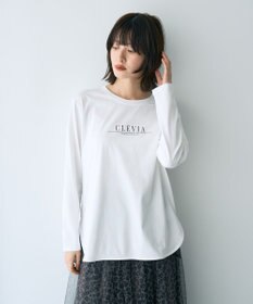 YECCA VECCA ラウンドヘム長袖ロゴTee