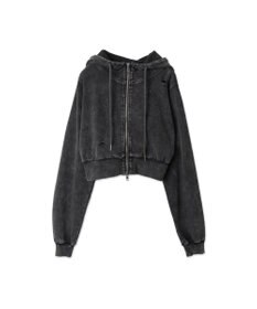 WEGO ヴィンテージウォッシュWジップショートパーカー