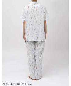 Wing パジャマ 綿100%(本体) 楊柳素材 高島ちぢみ（R） 3Lまで対応 大きいサイズ 5分袖 半袖 長ズボン レディース EP8047 ウイング／ワコール