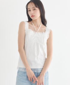 earth music&ecology 総レースホルターネックキャミソール