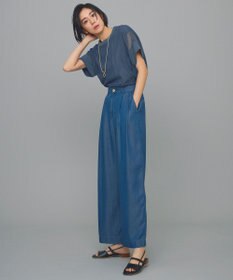 自由区 L 【洗える】レースエッジ Tシャツ&タンクトップセット トップス