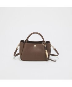 TOPKAPI 【Breath TOPKAPI】【新色追加】シュリンクレザー ショルダー付き ミニ トートバッグ / チャーム付き S