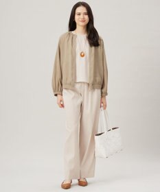 自由区 【セットアップ対応・洗える】LIPストレッチプルオーバー ブラウス