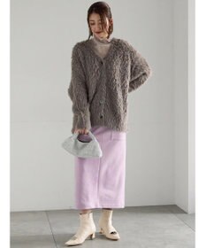 Te chichi シャギーVネックカーディガン