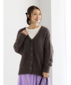 Te chichi シャギーVネックカーディガン