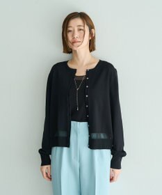 YECCA VECCA シアーMIXカーディガン