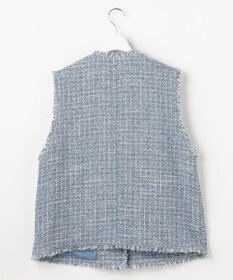 自由区 ファンシーノットツイード ジレ