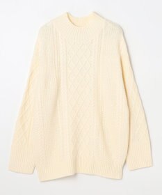 ANY L ソフトタッチケーブルニットチュニック