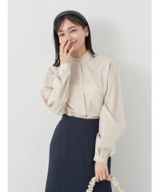 earth music&ecology Ｔ／Ｃ　スタンドフリルブラウス