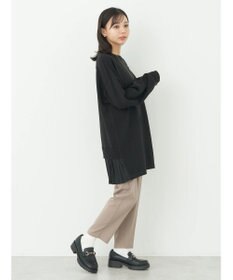 earth music&ecology バックヘムプリーツチュニック